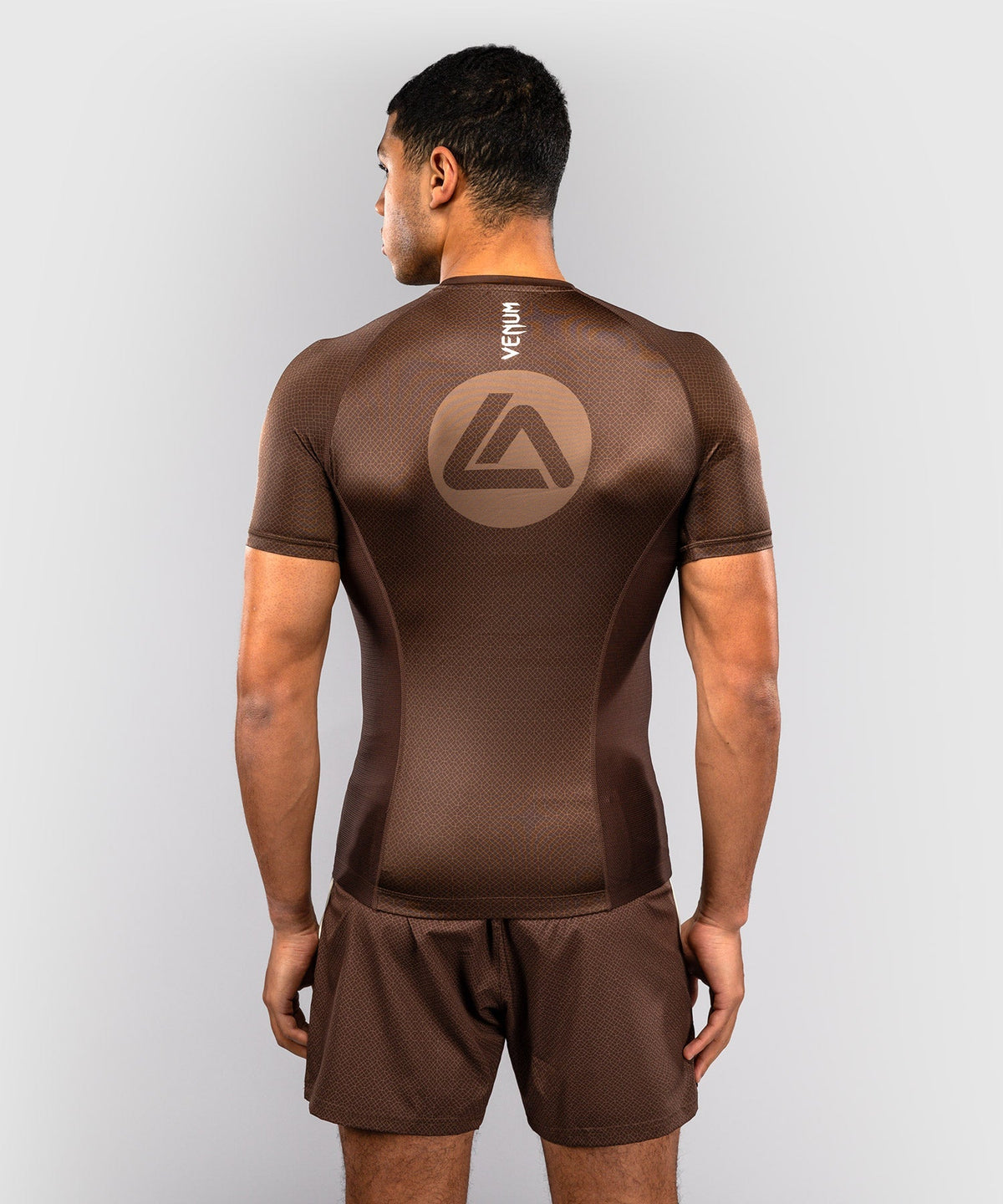 Venum Rashguard x Roger Gracie Academy Kurzarm - Dunkelbraun