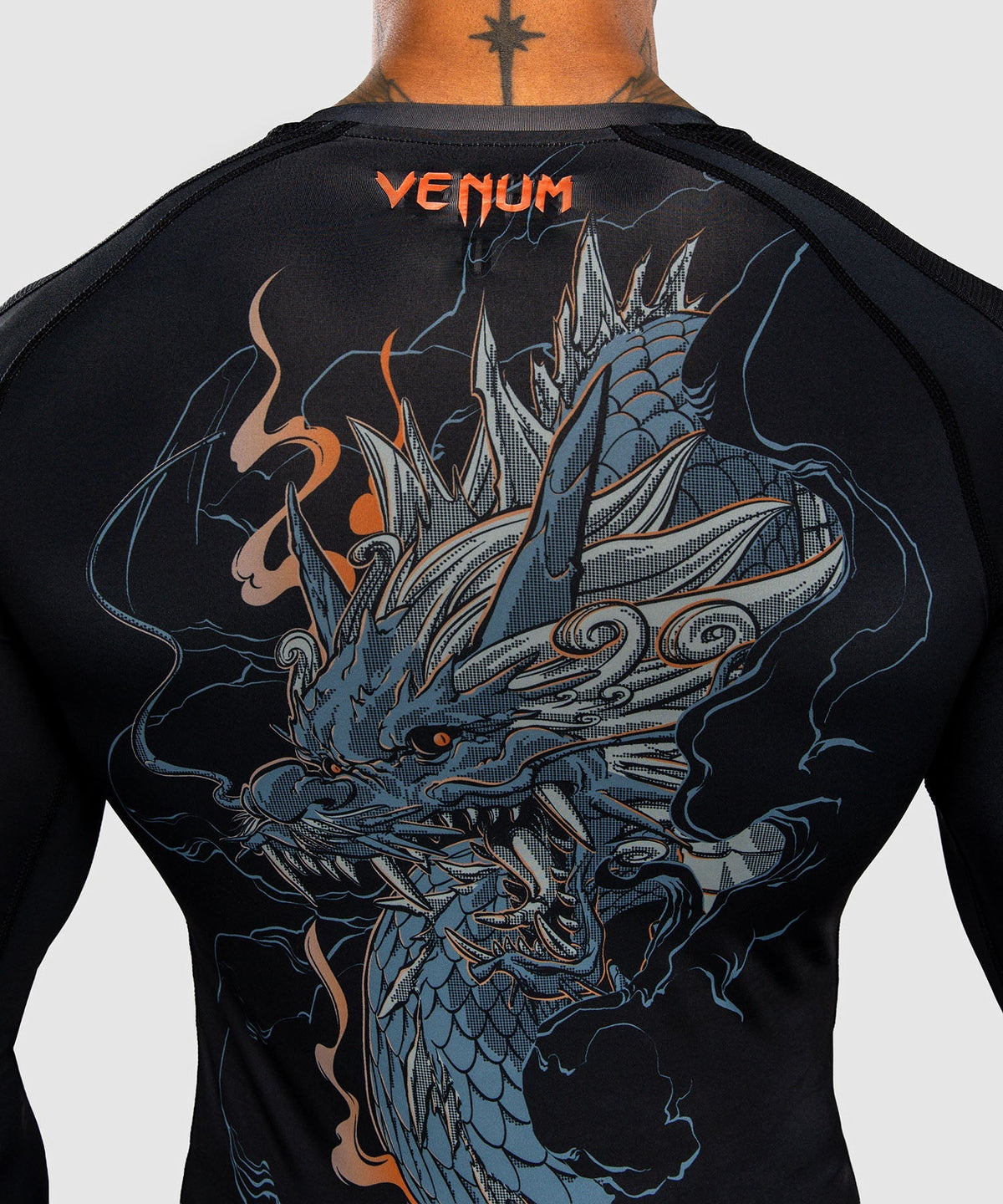 Venum Rashguard Thunder Dragon Lange Ärmel - Schwarz/Grau/Kupfer