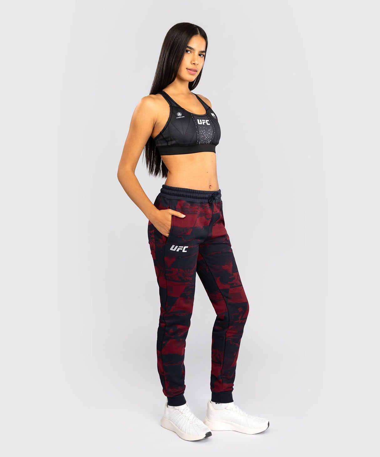 Venum UFC Trainingshose Zenith Damen - Marineblau/Bordeaux/Silber