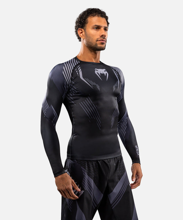 Venum Rashguard No-Gi 6.0 Lange Ärmel - Schwarz/Grau