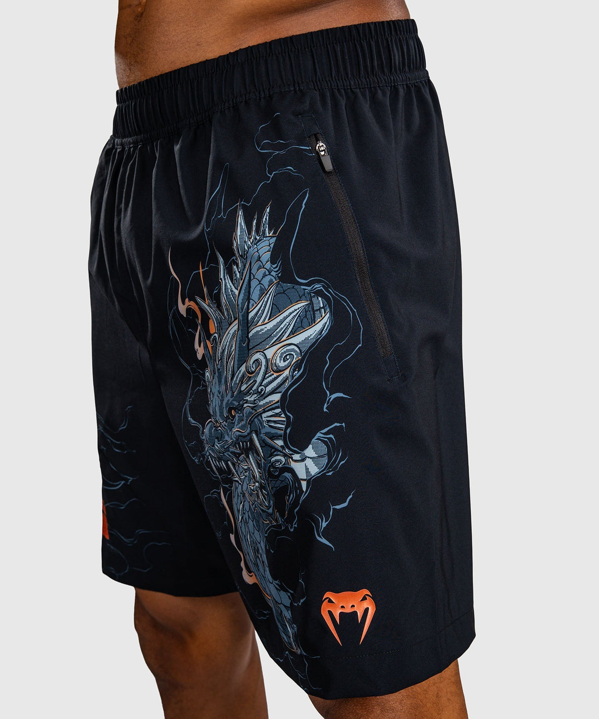 Venum Trainingsshorts Thunder Dragon - Schwarz/Grau/Kupfer