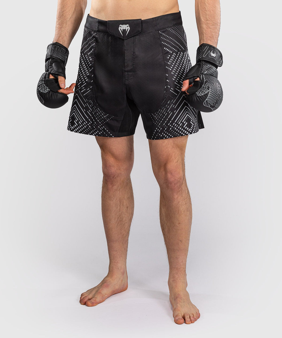 Venum MMA Shorts Midnight Fury - Schwarz/Grau/Silber