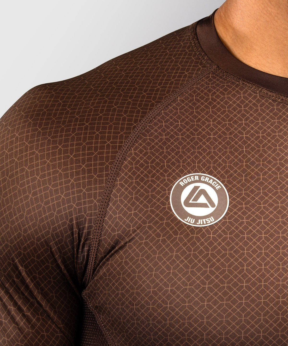 Venum Rashguard x Roger Gracie Academy Kurzarm - Dunkelbraun