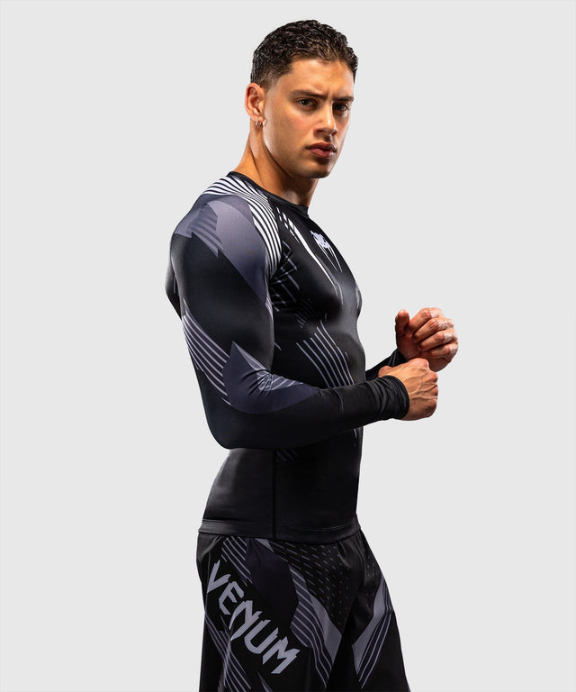 Venum Rashguard No-Gi 6.0 Lange Ärmel - Schwarz/Weiß