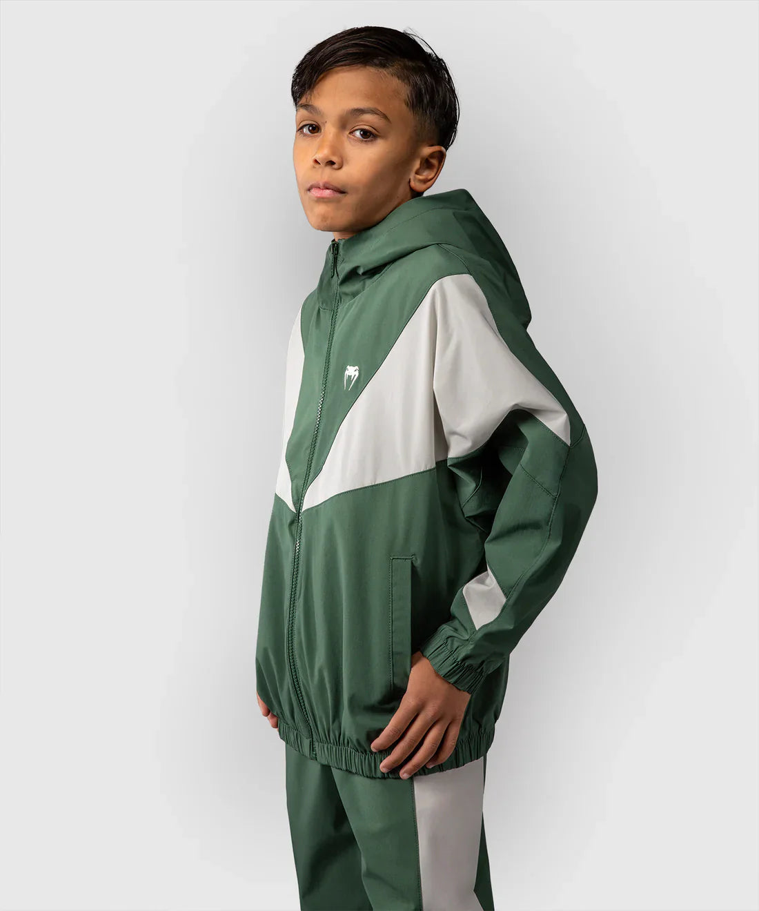Venum Vectra Trainingsjacke für Kinder – Grün/Weiss
