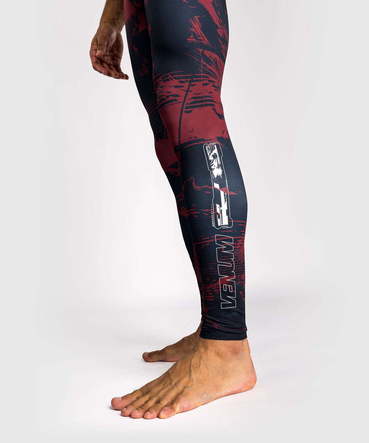 Venum UFC Kompressionshose Zenith - Marineblau/Bordeaux/Silber