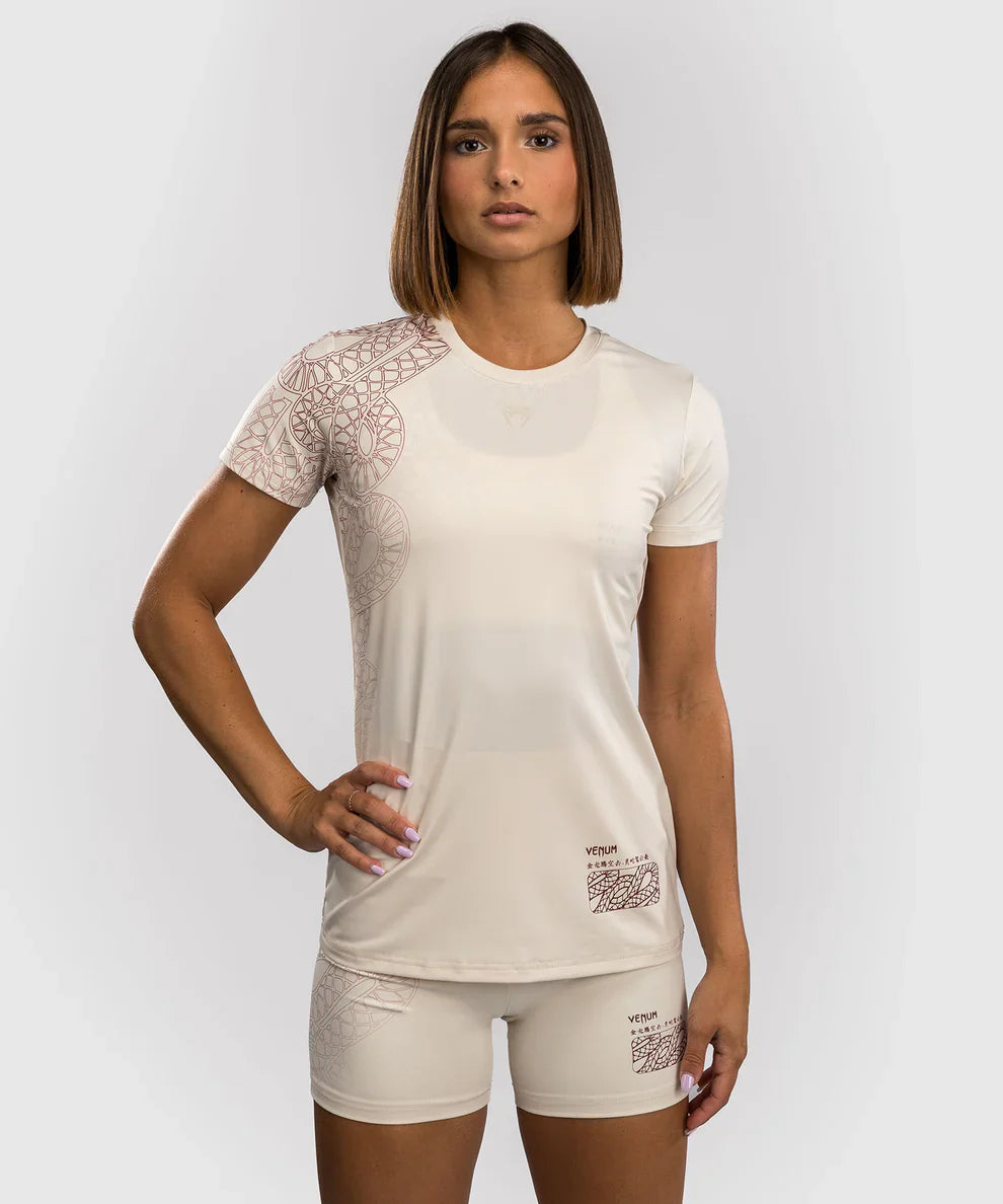 Venum Damen Dry Tech T-Shirt Serpenti - Ivory