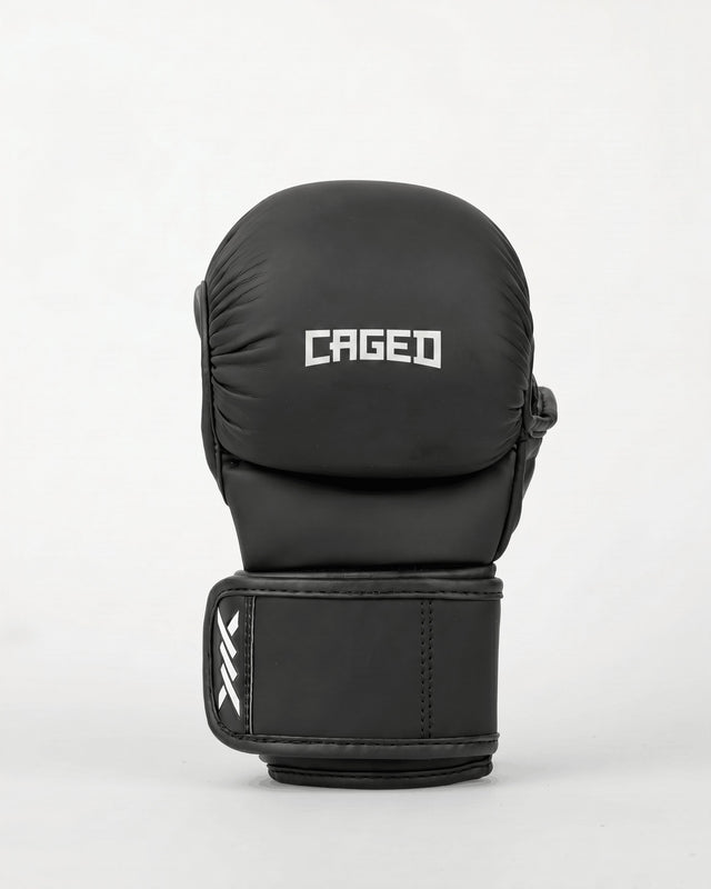 Caged MMA-Sparringhandschuhe Shadow - Mattschwarz/Weiss