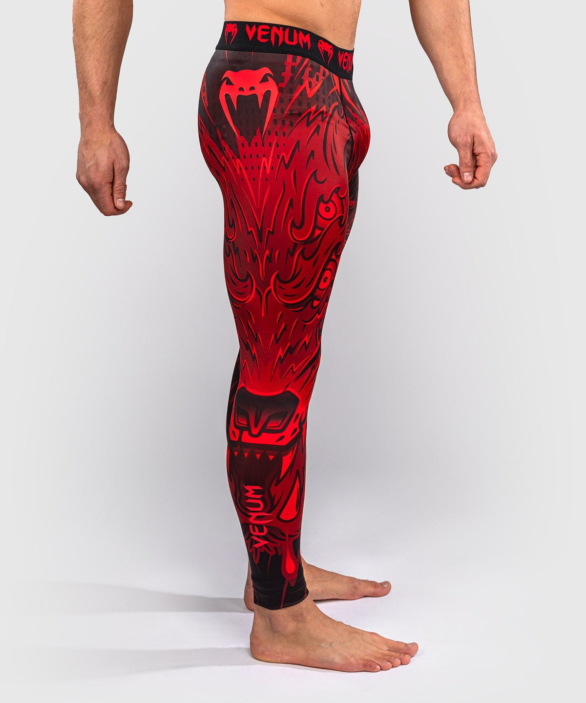 Venum Kompressionshose Wolf Atak - Schwarz/Rot