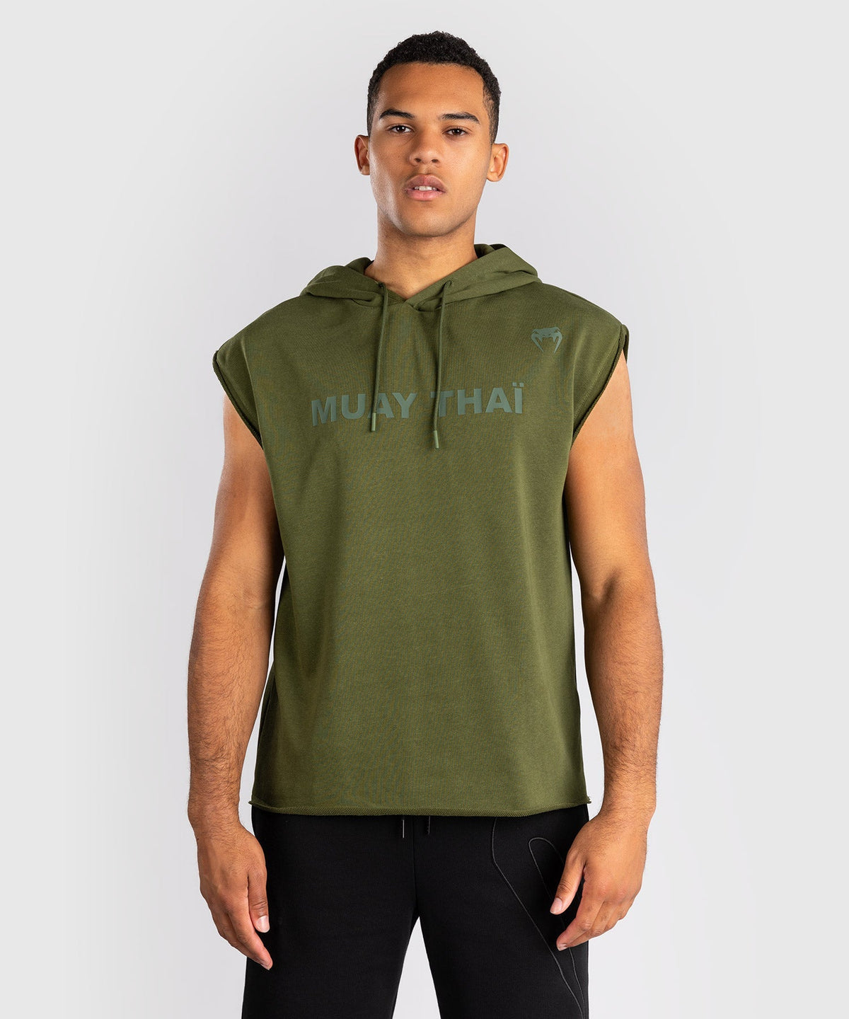 Venum Hoodie Muay Thai VT Ärmellos - Militärgrün