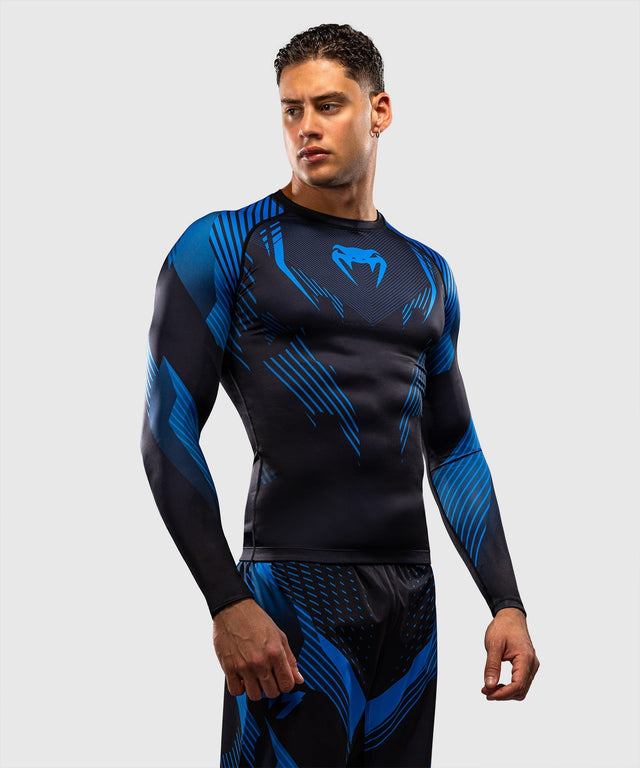 Venum Rashguard No-Gi 6.0 Lange Ärmel - Schwarz/Blau