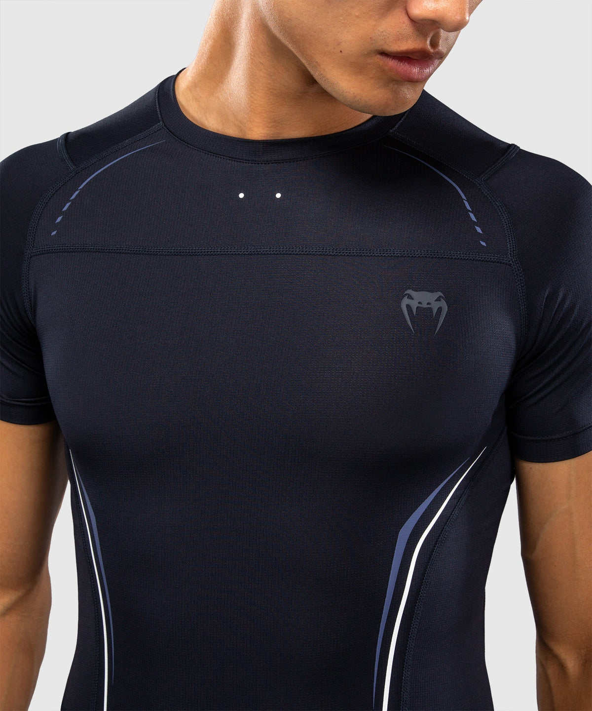 Venum Rashguard G-Core Kurzarm - Marineblau/Weiß