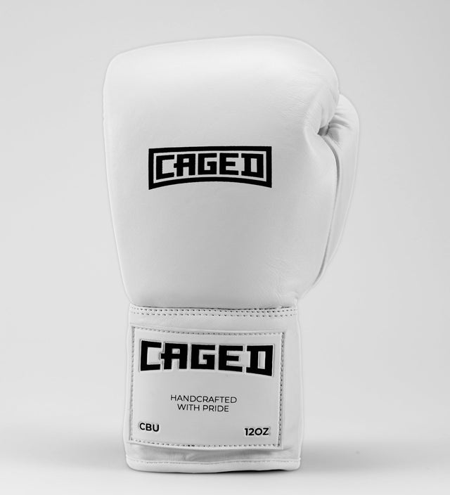 Caged Boxhandschuhe 'X Series' mit Schnürung - Weiss/Schwarz