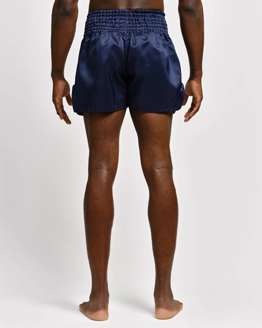Caged Muay Thai Shorts Classic - Navy Blau/Weiss