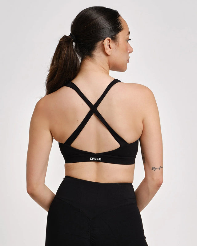 Caged Sports Bra Essential - Schwarz