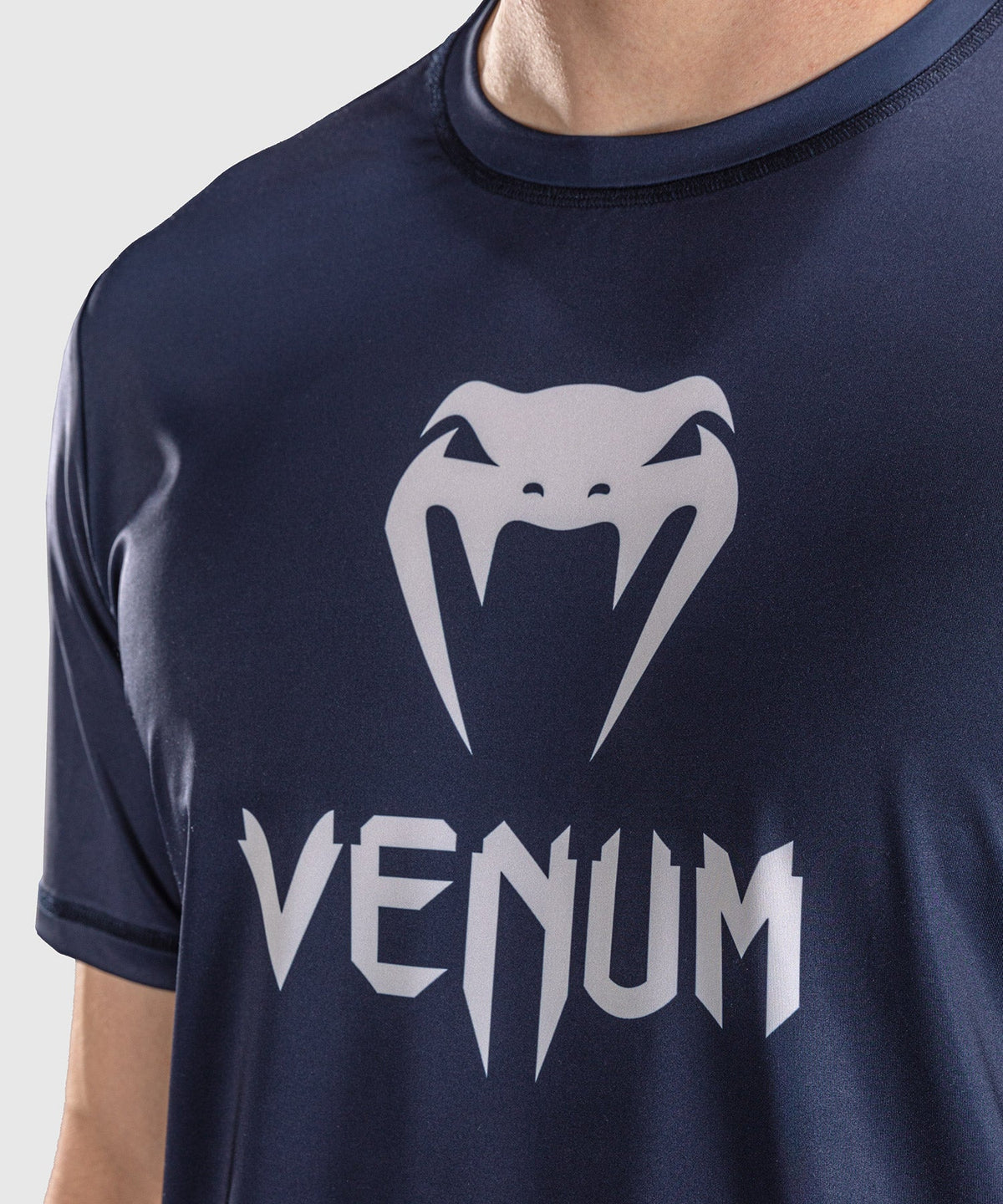 Venum T-Shirt Classic Dry Tech – Marineblau/Weiß