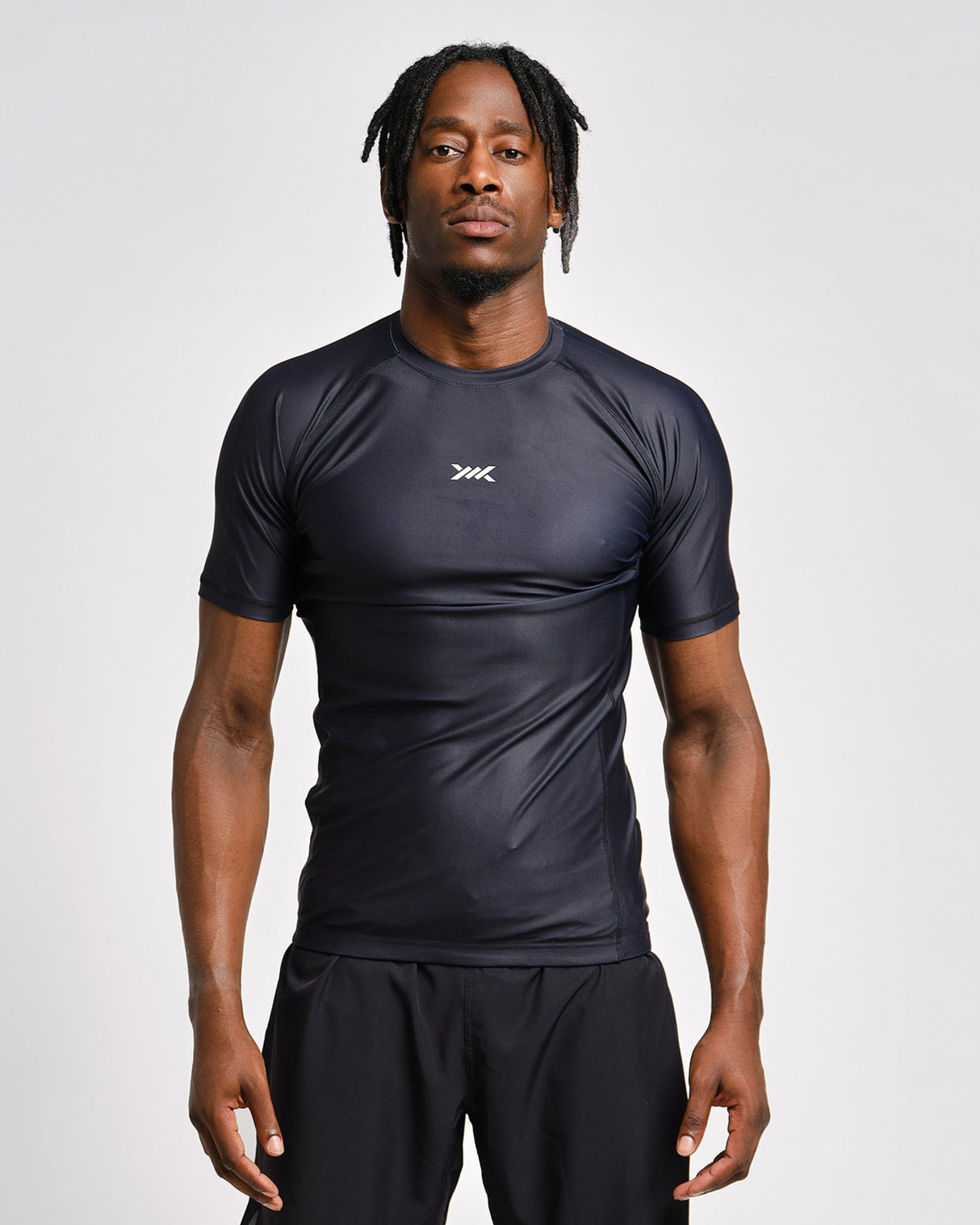 Caged Rashguard Tactical Kurzarm – Schwarz