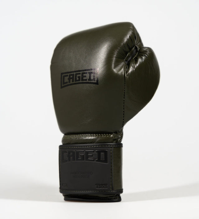 Caged Boxhandschuhe 'X' Series - Kaki Grün/Schwarz - The Fight Company Deutschland
