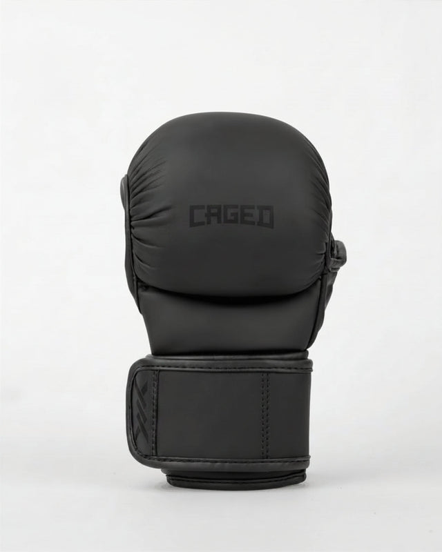 Caged MMA-Sparringhandschuhe Shadow - Mattschwarz