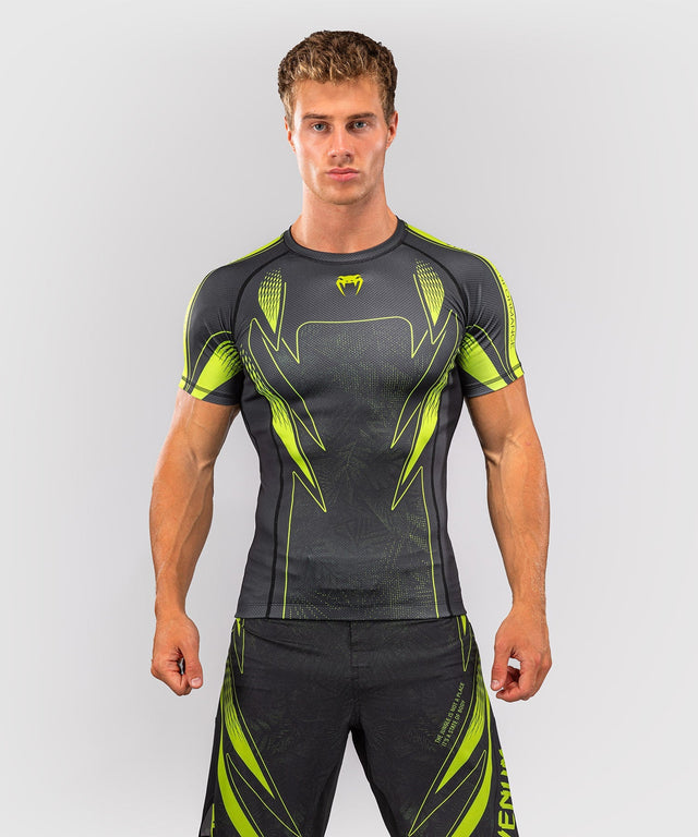 Venum Rashguard Amazonia Reborn Kurzarm - Schwarz/Grün