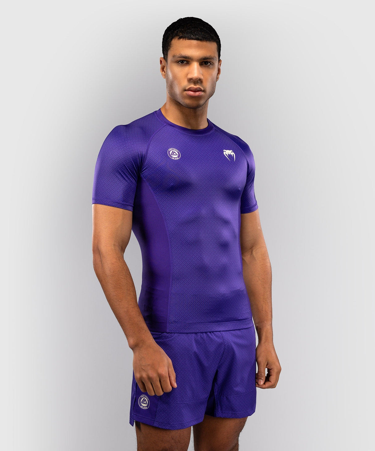 Venum Rashguard x Roger Gracie Academy Kurzarm - Lila