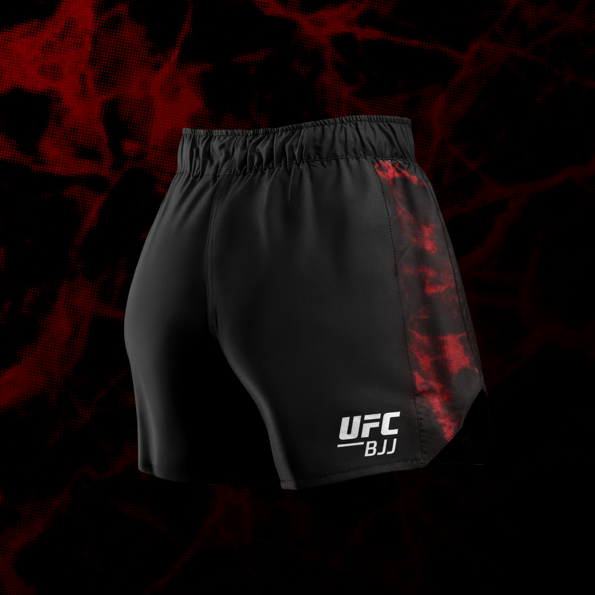 Hayabusa x UFC BJJ MMA Shorts Damen - Schwarz/Rot