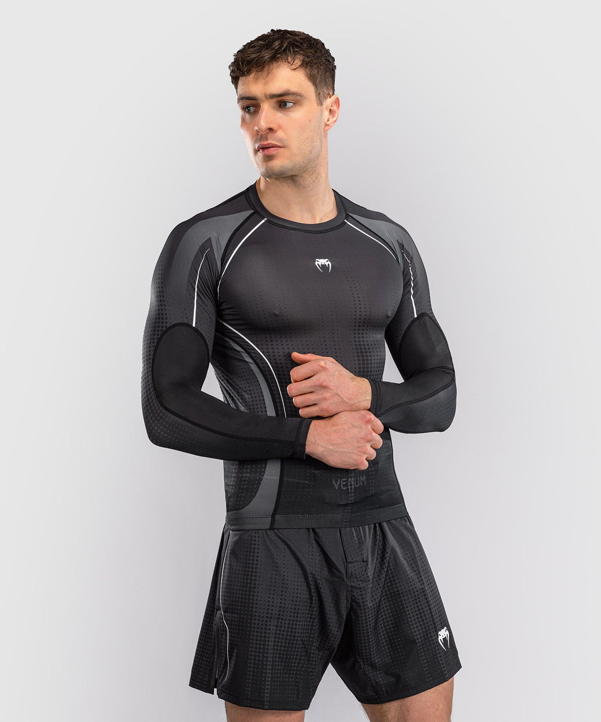 Venum Rashguard Stealth Lange Ärmel - Schwarz/Weiß