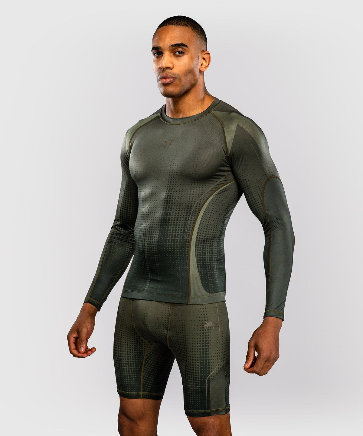 Venum Rashguard Stealth Lange Ärmel - Khaki/Militärgrün