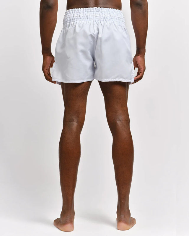Caged Muay Thai Shorts Classic - Weiss/Schwarz