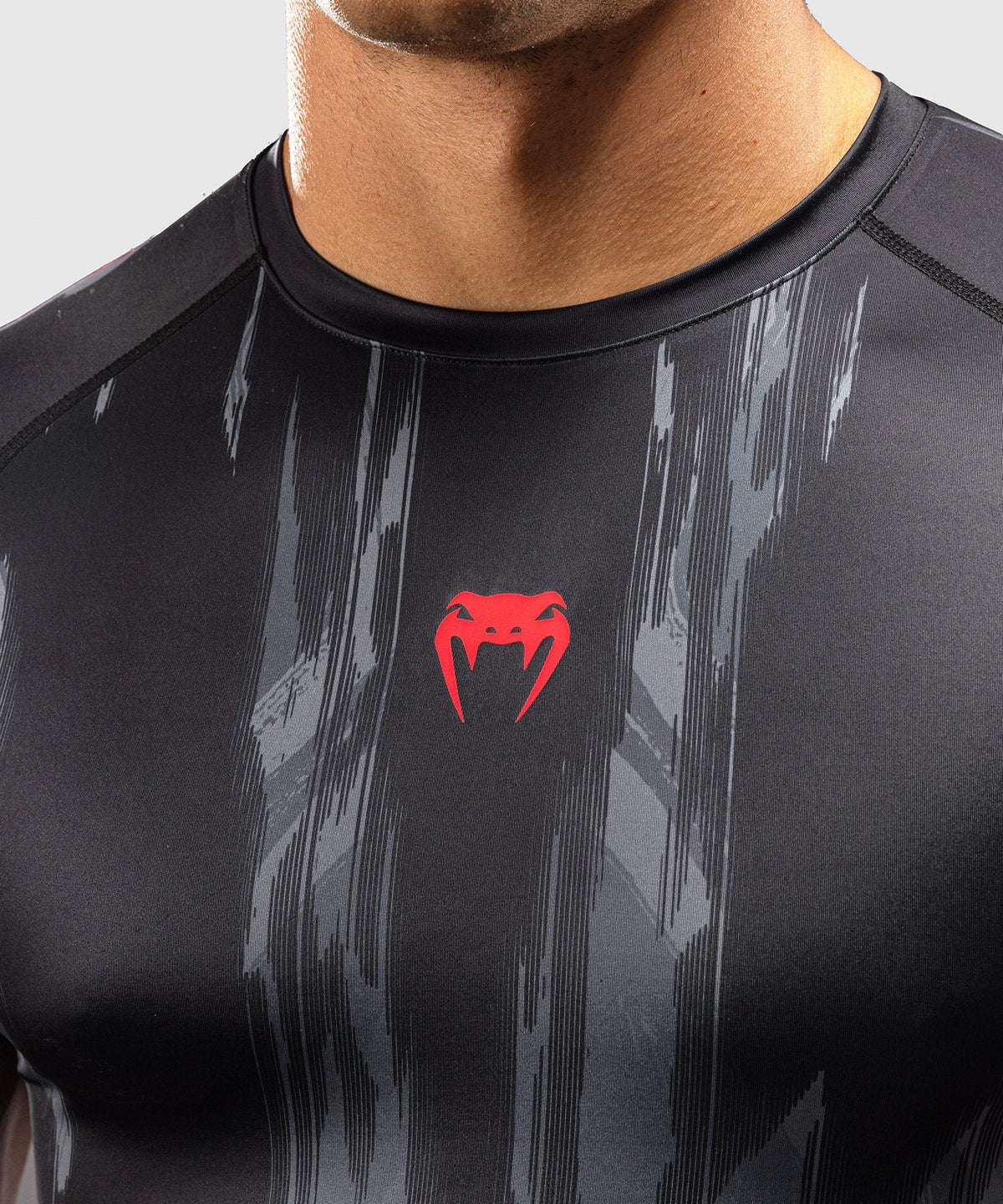Venum Rashguard Demon Kurzarm - Schwarz/Grau