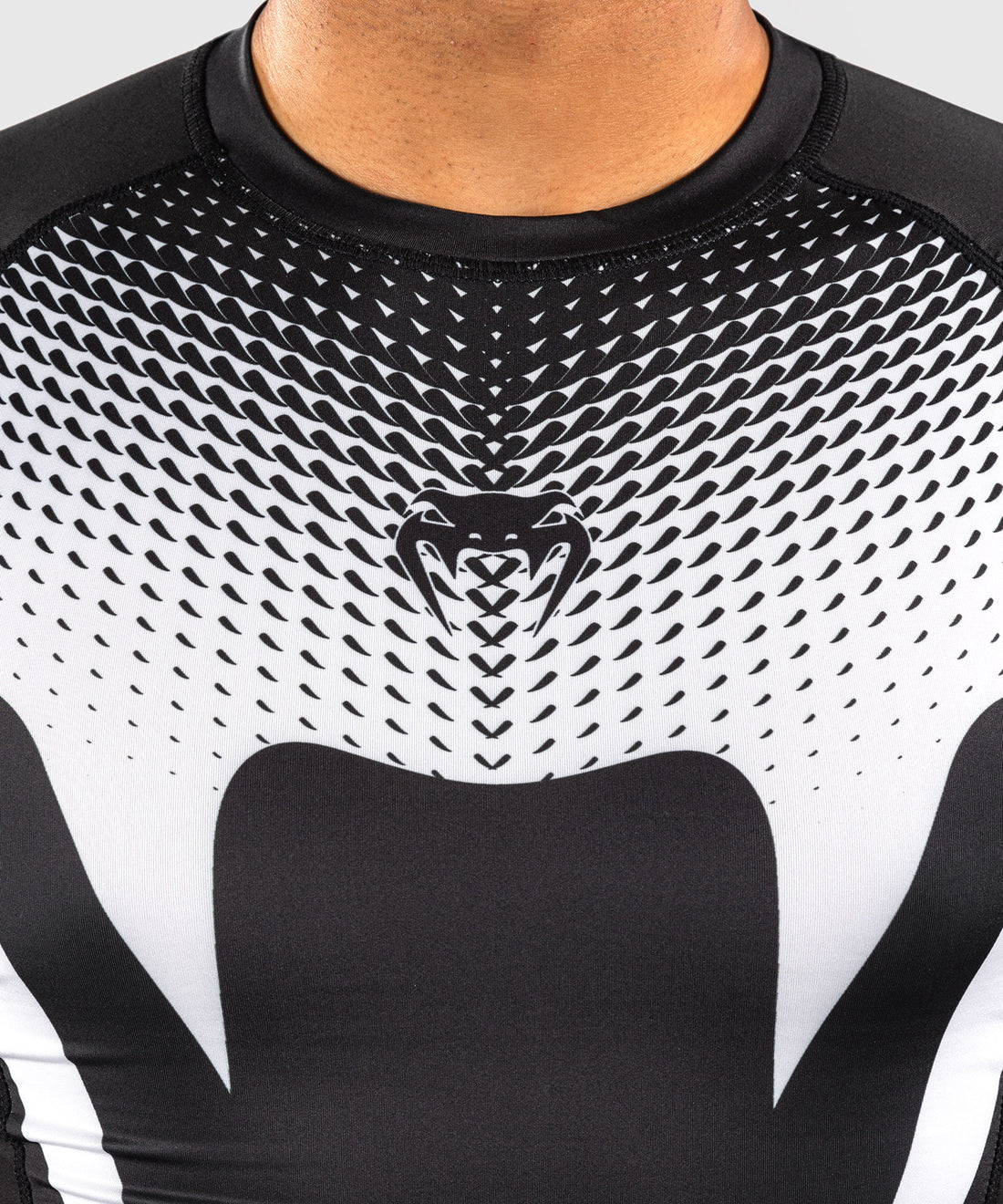 Venum No Gi Rashguard Kurzarm – Schwarz/Weiss