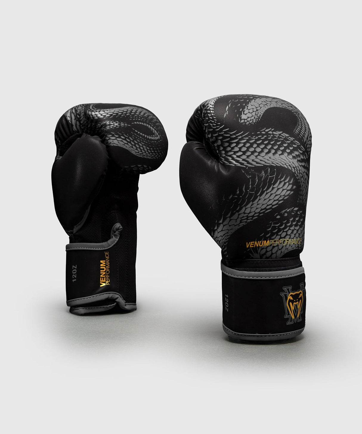 Venum Boxhandschuhe Matupa Schwarz/Grau/Gold - Vorderansicht