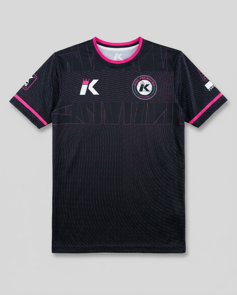 King Pro Boxing T-Shirt Dry-Fit ‚08‘ – Schwarz/Rosa