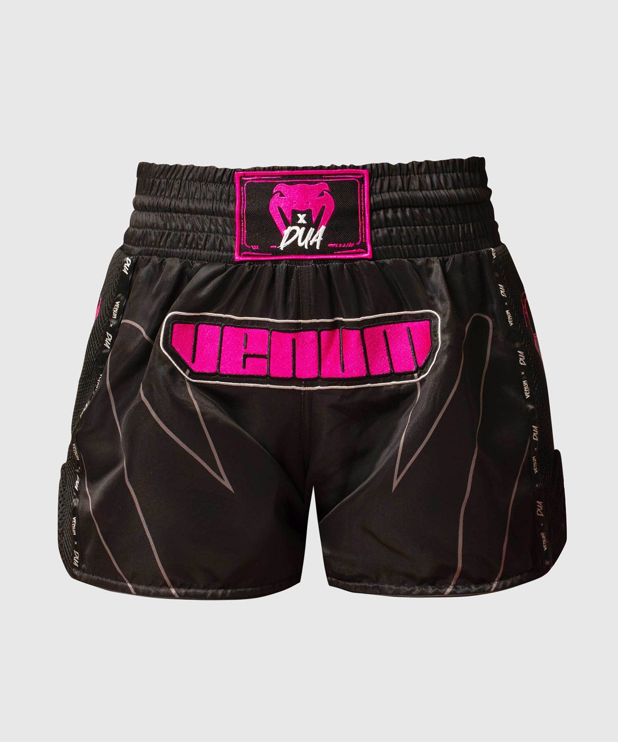 Venum Muay-Thai-Shorts x Dua - Schwarz/Fuchsia Rosa