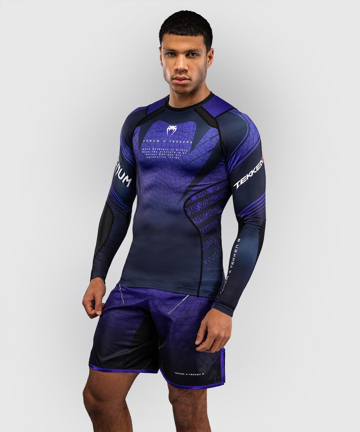 Venum Rashguard x TEKKEN 8 Kazuya Lange Ärmel - Schwarz/Lila