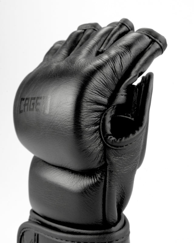 Caged MMA Handschuhe 'X‘ Series - Schwarz/Schwarz