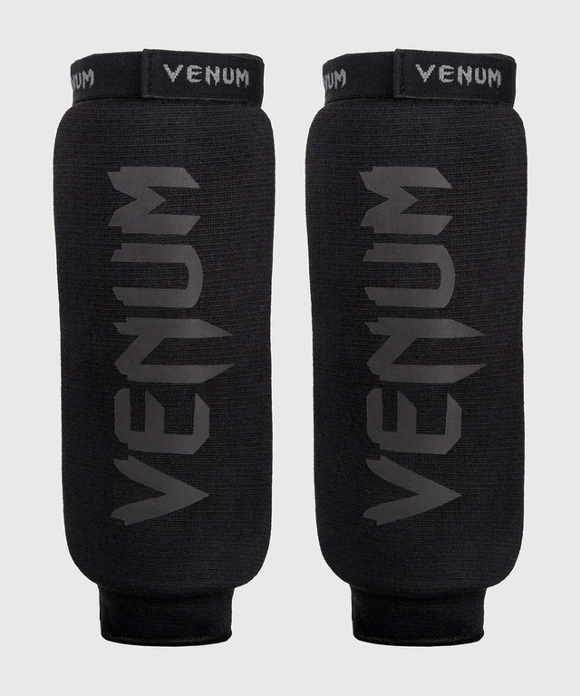 Venum Kontact Schienbeinschoner ohne Fuss – Schwarz/Schwarz