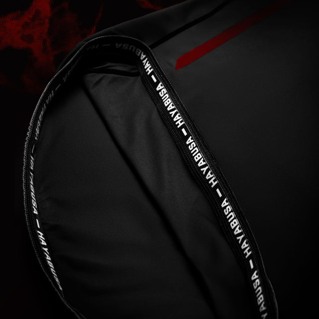 Hayabusa x UFC BJJ Rashguard Kurzarm - Schwarz/Rot