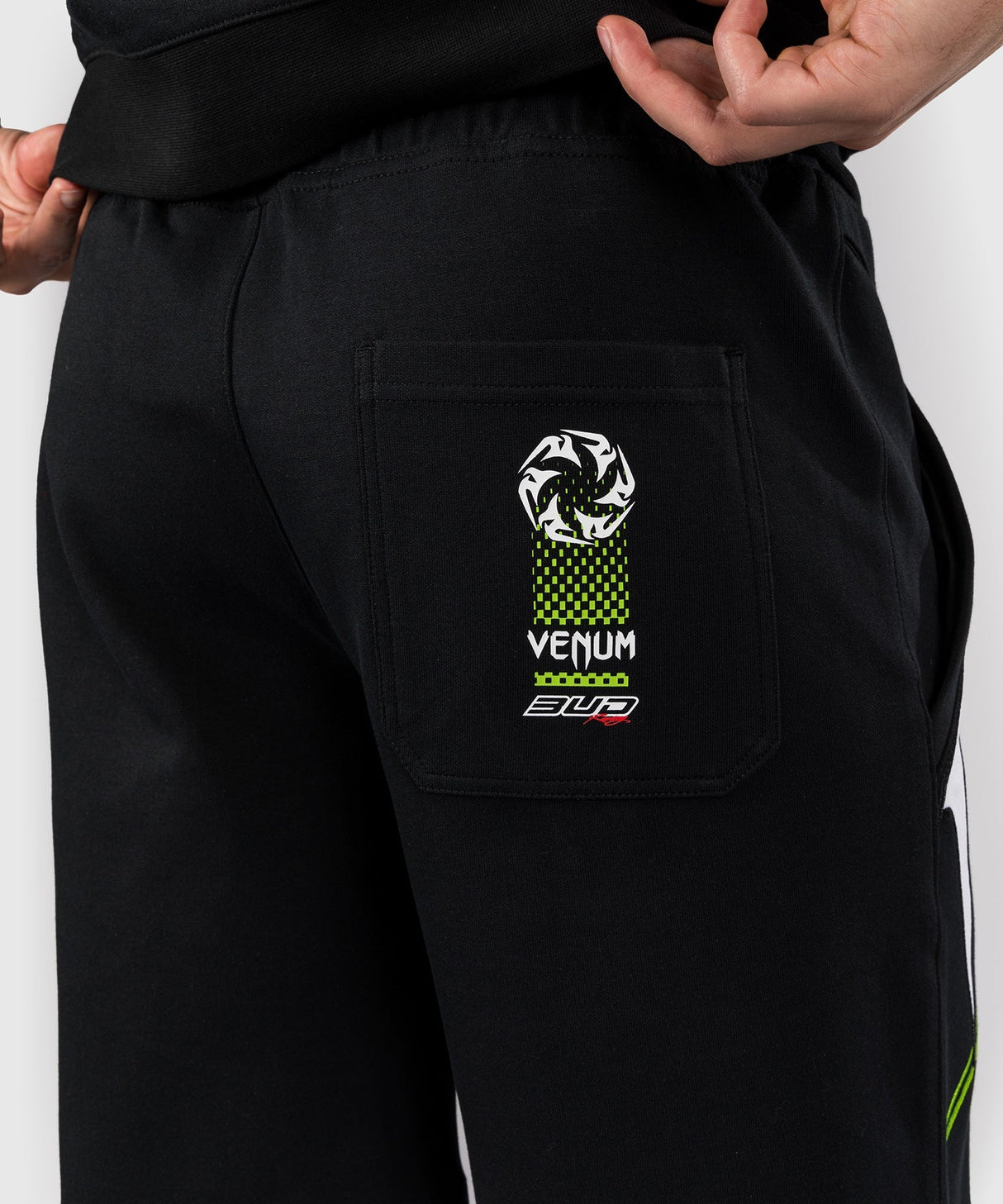 Venum x Bud Racing Shorts - Schwarz/Weiß/Limonengrün