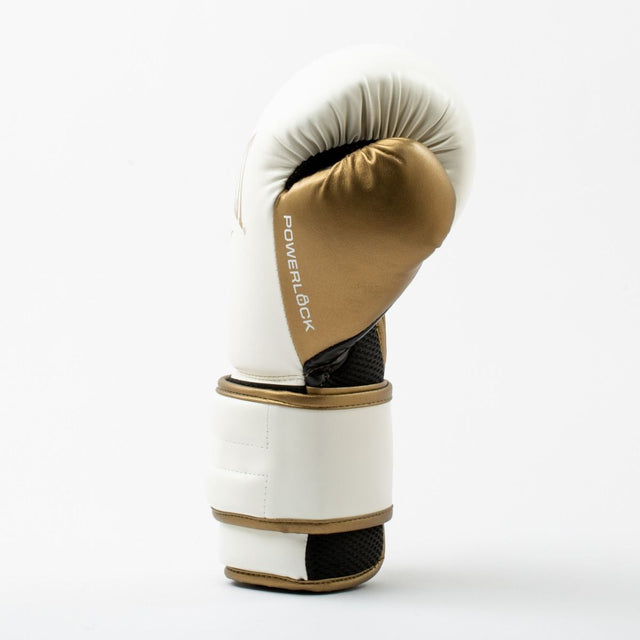 Everlast Boxhandschuhe Powerlock 2R – Weiss/Gold
