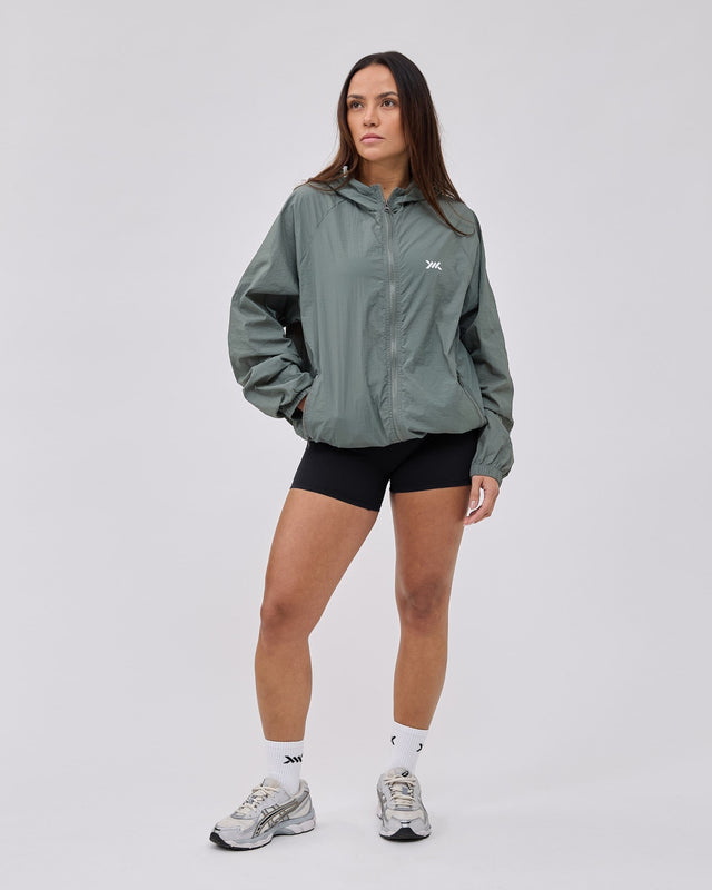 Caged Hooded ultralight windbreaker - Minze