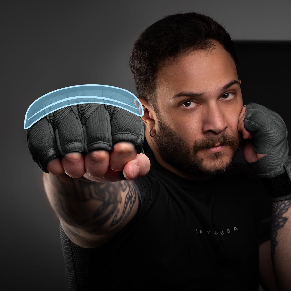 Hayabusa Handwraps Knuckle Guard - Grau