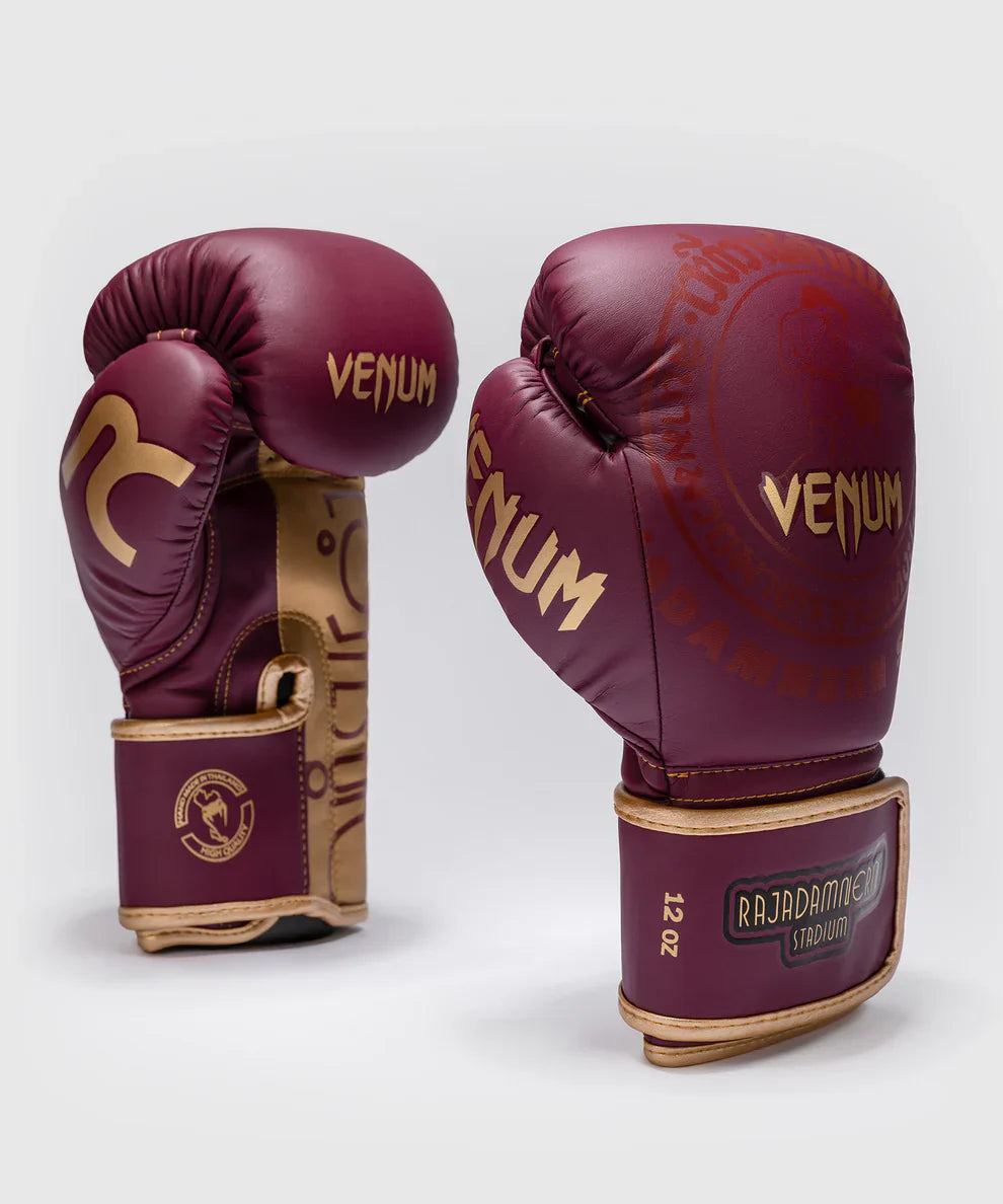 Venum x Rajadamnern Boxhandschuhe – Bordeauxrot