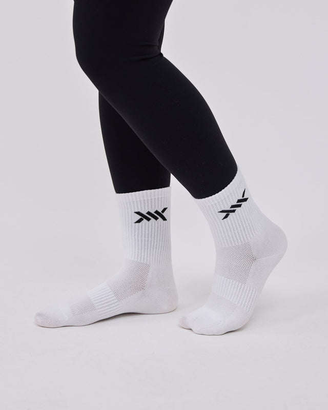 Caged Crew Socken - Weiss
