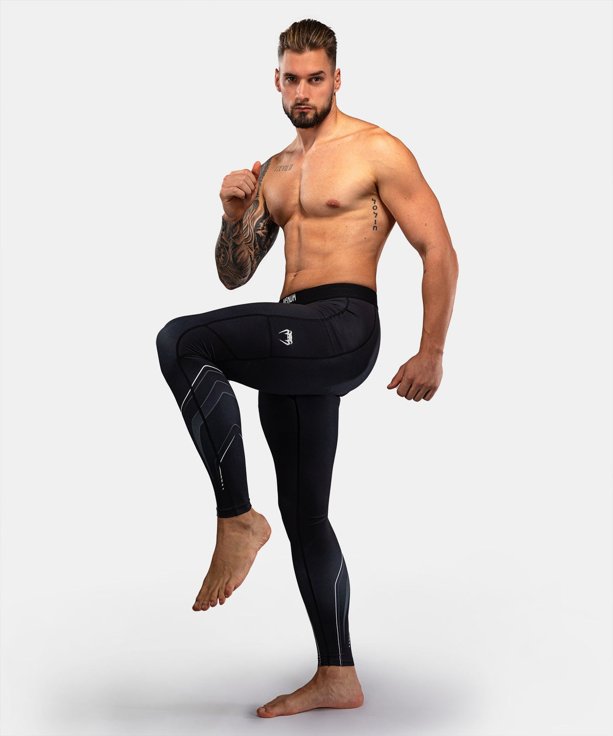Venum Kompressionshose Streamline - Schwarz/Weiß
