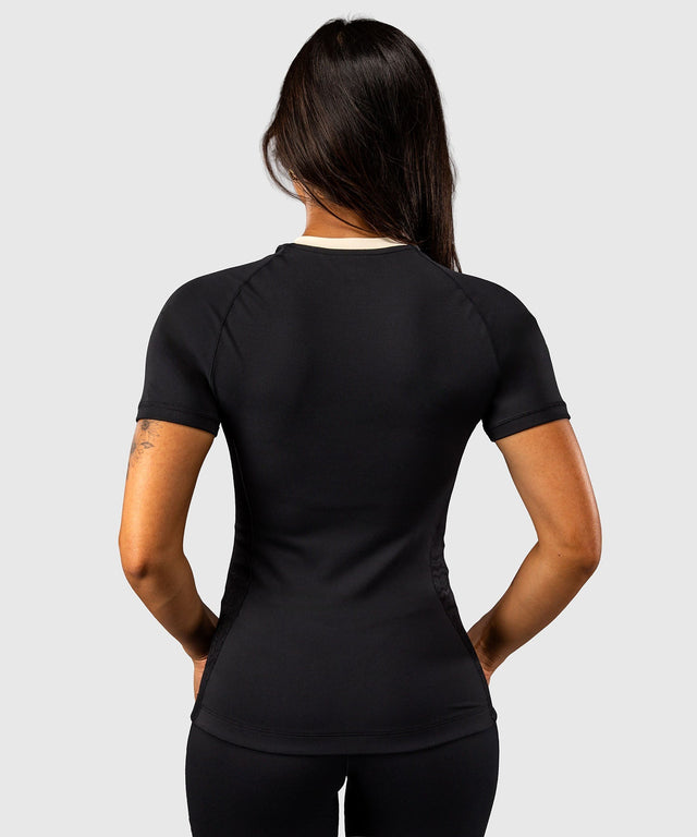 Venum Rashguard Viper Kurzarm Damen - Schwarz