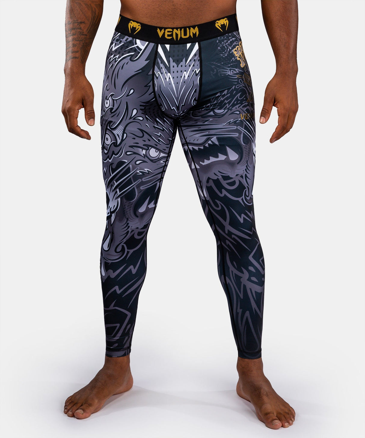 Venum Kompressionshose Wolf Atak - Schwarz/Grau