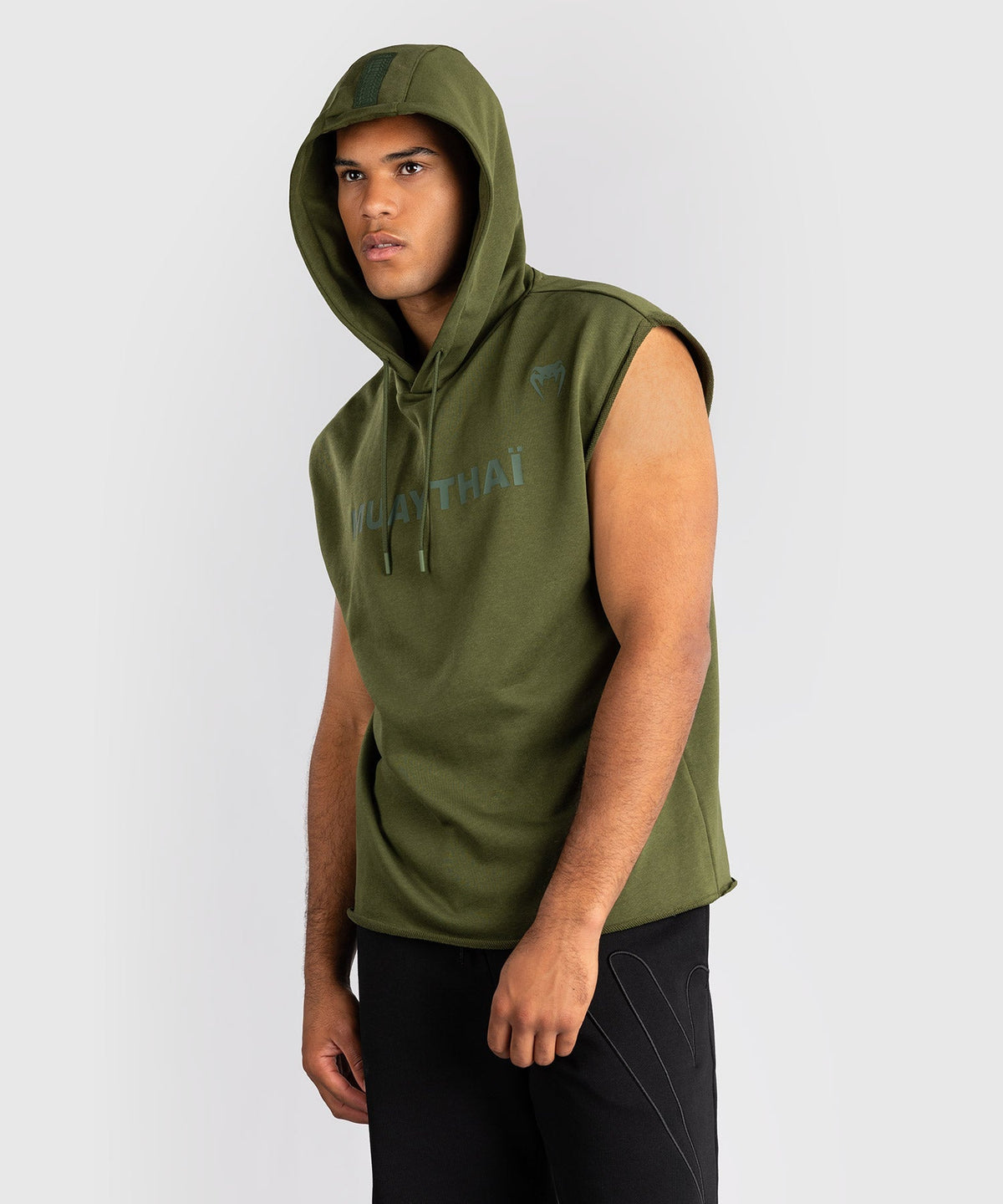 Venum Hoodie Muay Thai VT Ärmellos - Militärgrün