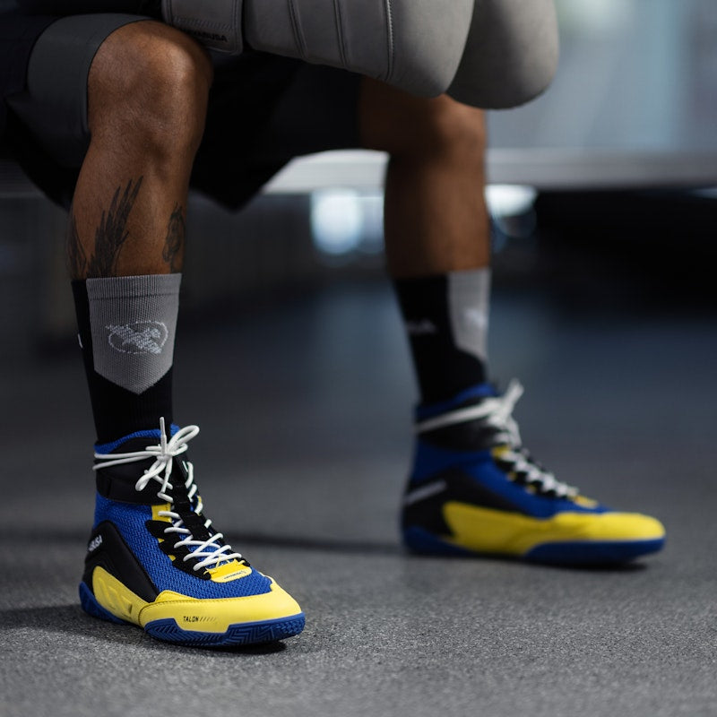 Hayabusa Boxschuhe Talon - Blau/Gelb