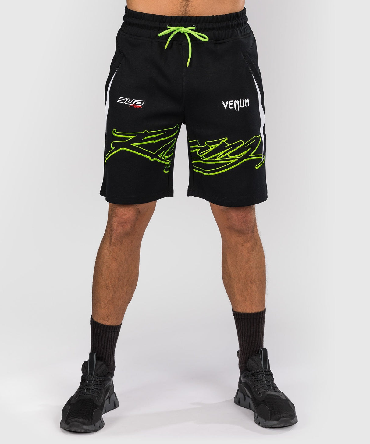 Venum x Bud Racing Shorts - Schwarz/Weiß/Limonengrün